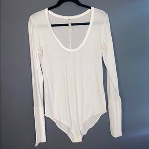 Free People - white long sleeve onesie